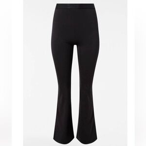 BANDIER Sport Logo Split Flare Bootcut Slit Black Yoga Pant Small Carbon 38